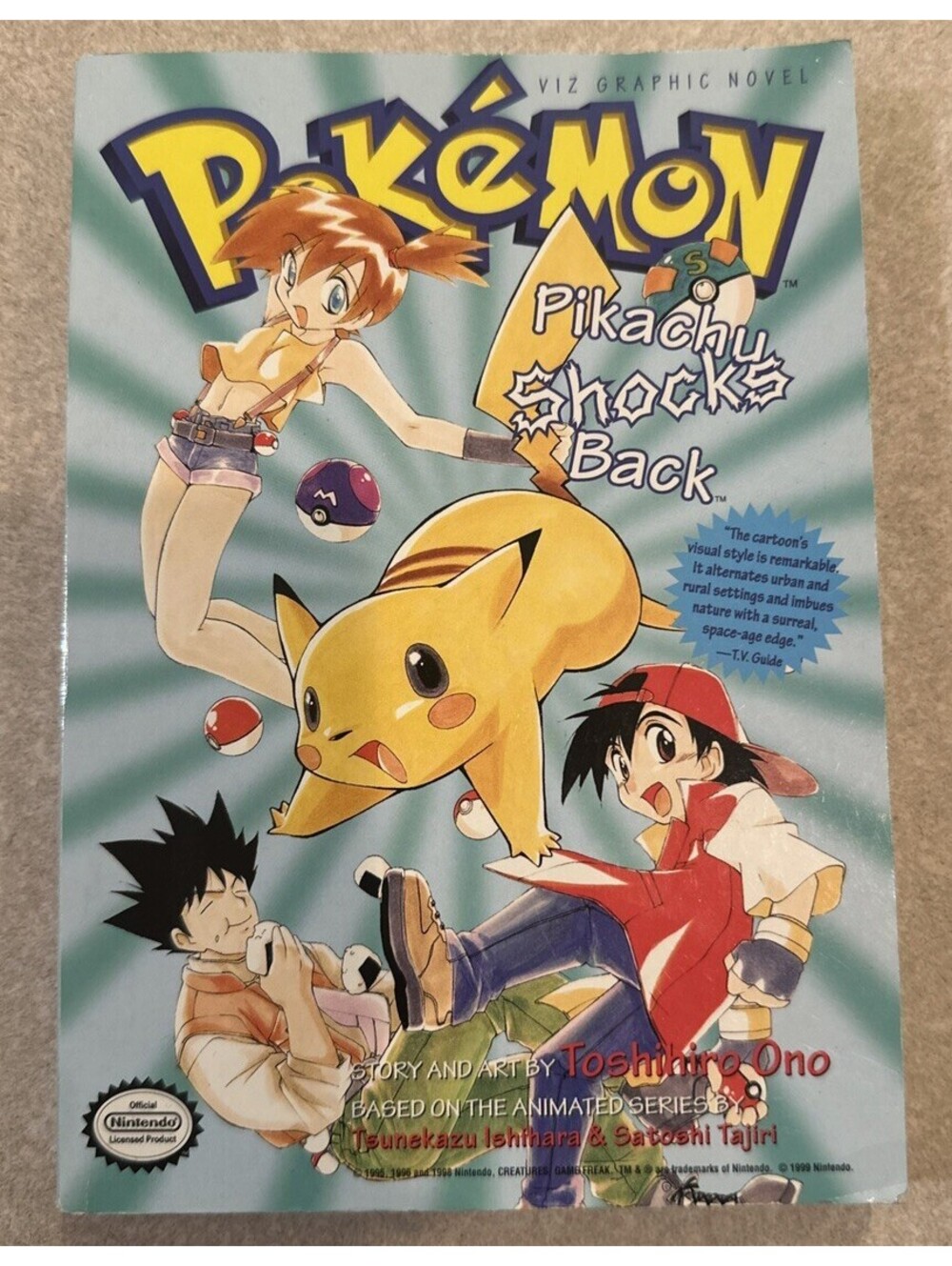 1999 Pokemon Graphic Novel Pikachu Shocks Back 1st Ed